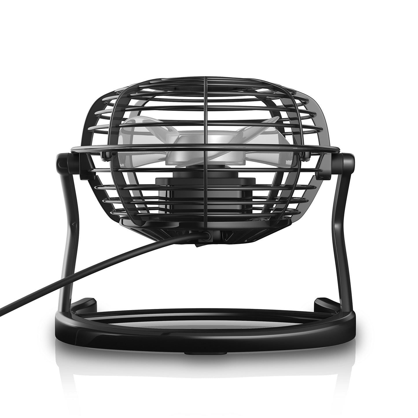CSL - USB Ventilator - Tischventilator Fan Lüfter - optimal für den Schreibtisch inkl. An Aus Schalter - Kompatibel mit PC MAC Notebook Computer - in schwarz