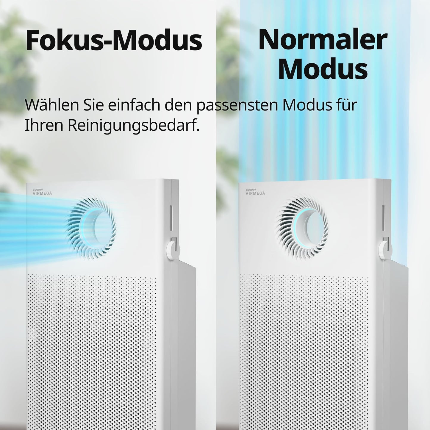 COWAY Luftreiniger Allergiker – mit MegaJet-Luftstrom vorn/oben, entfernt 99,999 % der Partikel bis 0,01 µm, ECARF-geprüft, für Pollen, Staub & Tierhaare, CADR 402 m³/h – AIRMEGA JET