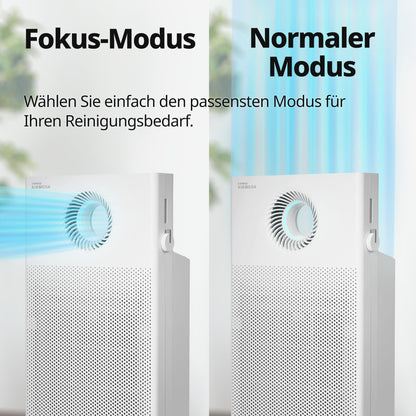 COWAY Luftreiniger Allergiker – mit MegaJet-Luftstrom vorn/oben, entfernt 99,999 % der Partikel bis 0,01 µm, ECARF-geprüft, für Pollen, Staub & Tierhaare, CADR 402 m³/h – AIRMEGA JET