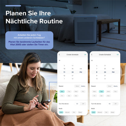 Levoit Luftreiniger Allergiker mit Tiermodus, bis zu 87㎡ Raucherzimmer, DualsensorundWaschbarer Vorfilter, HEPA Luftfilter gegen 99,97 Prozent von Tierhaareund-gerüche Schimmel Staub, Weiß/schwarz