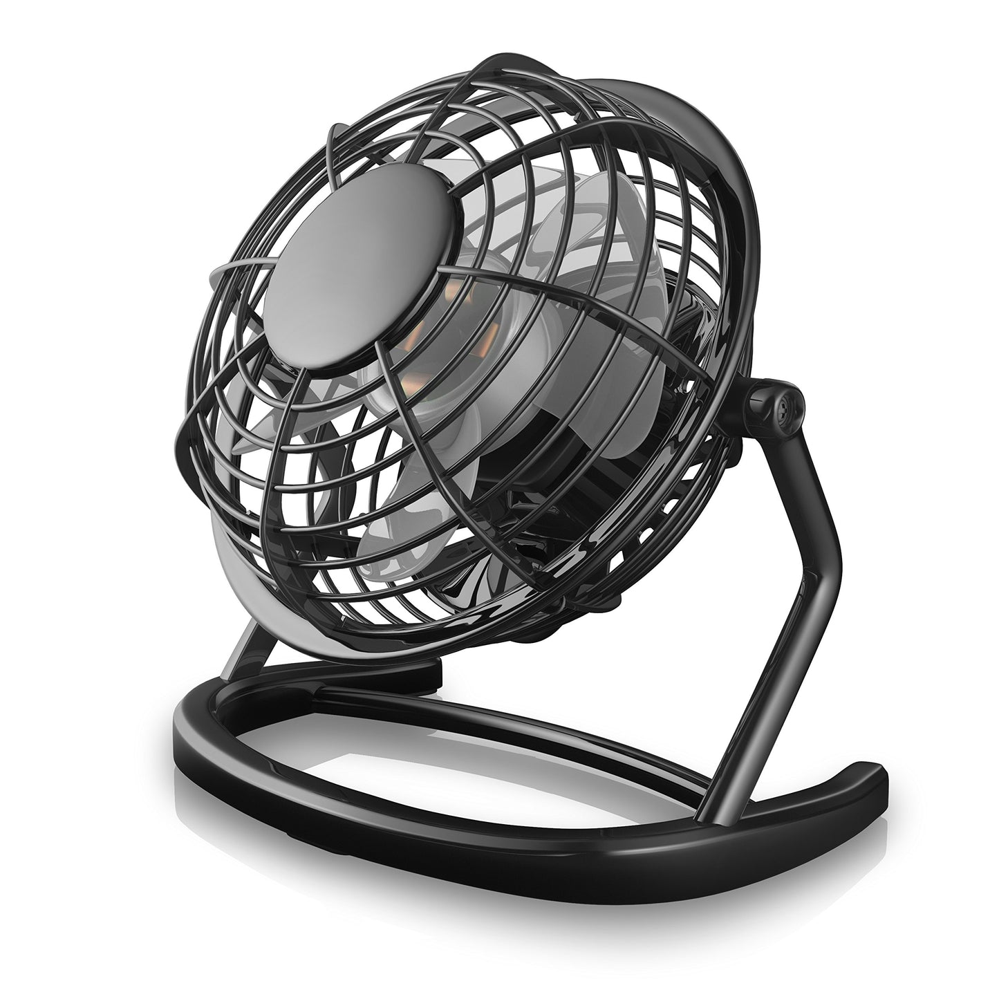CSL - USB Ventilator - Tischventilator Fan Lüfter - optimal für den Schreibtisch inkl. An Aus Schalter - Kompatibel mit PC MAC Notebook Computer - in schwarz
